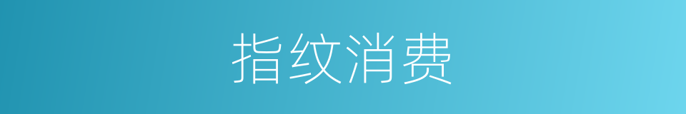 指纹消费的同义词