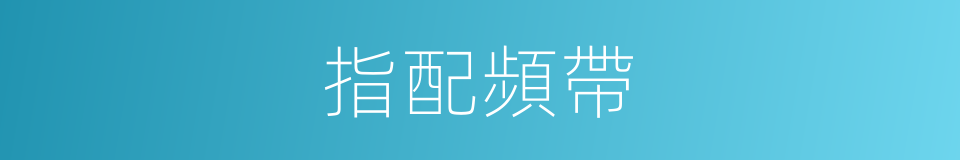 指配頻帶的同義詞