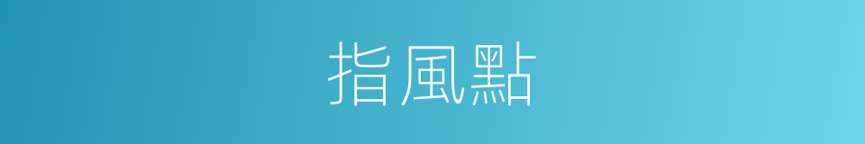 指風點的同義詞