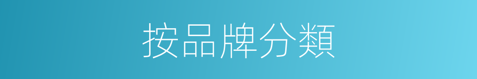 按品牌分類的同義詞