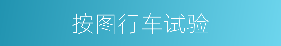 按图行车试验的同义词