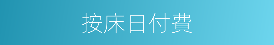 按床日付費的同義詞