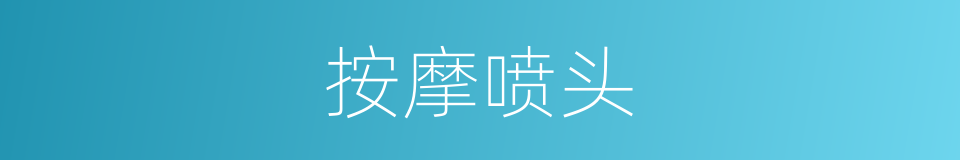 按摩喷头的同义词