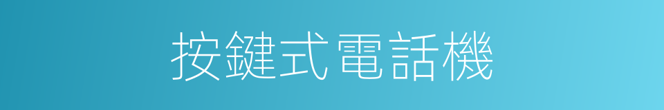 按鍵式電話機的同義詞