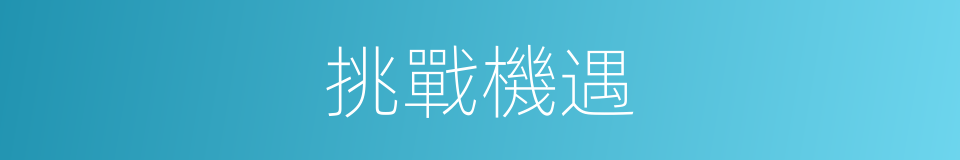 挑戰機遇的同義詞