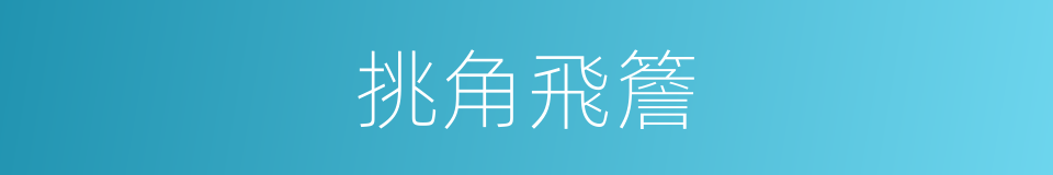 挑角飛簷的同義詞