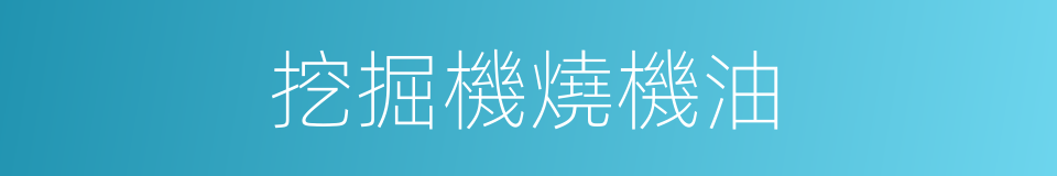 挖掘機燒機油的同義詞