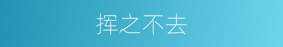 挥之不去的意思