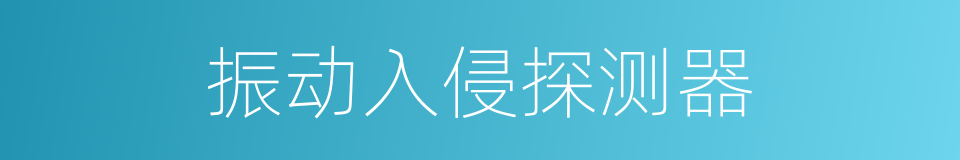 振动入侵探测器的同义词