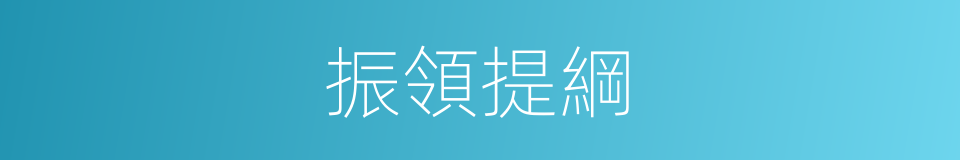 振領提綱的意思