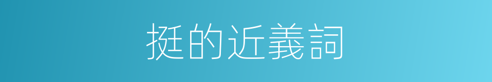 挺的近義詞的同義詞