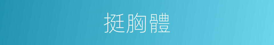 挺胸體的同義詞
