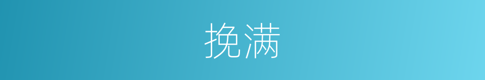 挽满的意思