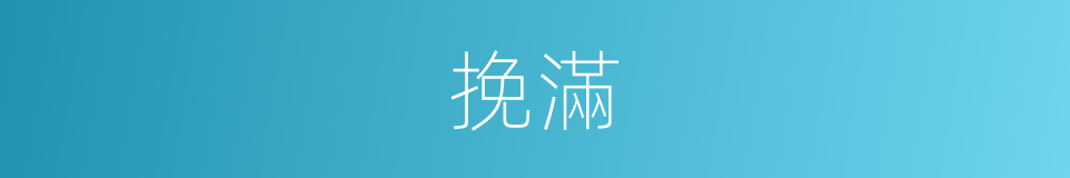 挽滿的意思