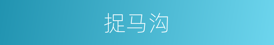 捉马沟的同义词