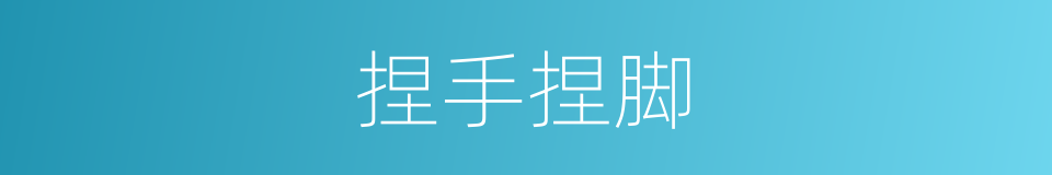 捏手捏脚的意思