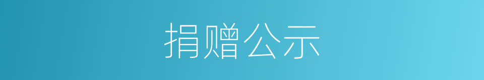 捐赠公示的同义词