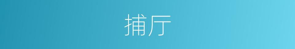 捕厅的意思