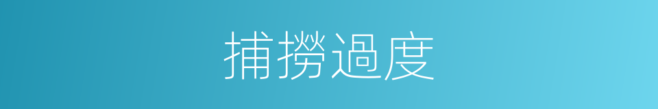 捕撈過度的同義詞