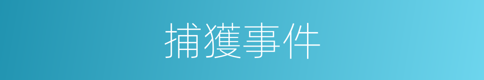 捕獲事件的同義詞