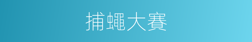 捕蠅大賽的同義詞