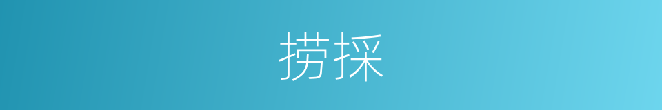 捞採的同义词