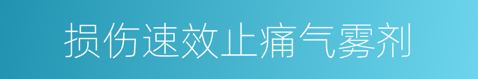 损伤速效止痛气雾剂的同义词