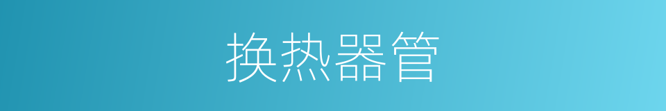换热器管的同义词