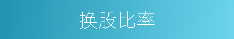 换股比率的同义词