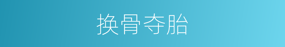 换骨夺胎的意思