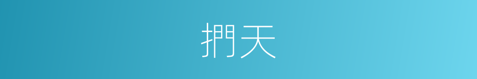 捫天的意思