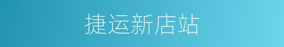 捷运新店站的同义词