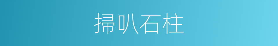 掃叭石柱的同義詞