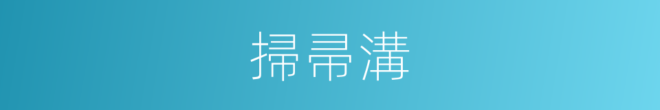 掃帚溝的同義詞