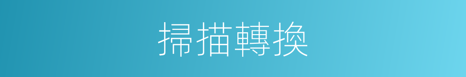 掃描轉換的同義詞