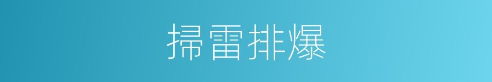 掃雷排爆的同義詞