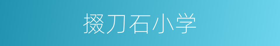 掇刀石小学的同义词