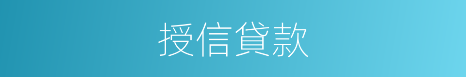 授信貸款的同義詞