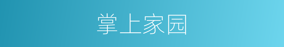 掌上家园的同义词