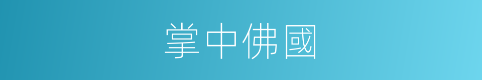 掌中佛國的同義詞