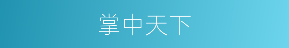 掌中天下的同义词
