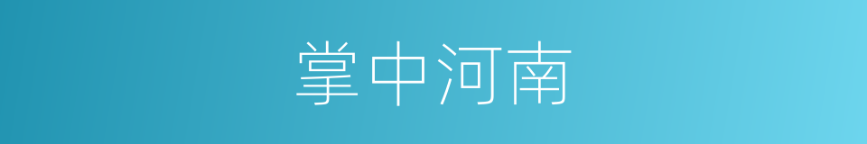 掌中河南的同义词