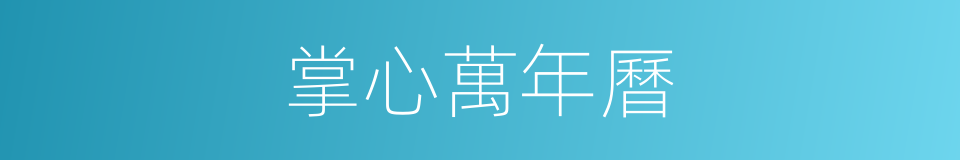 掌心萬年曆的同義詞