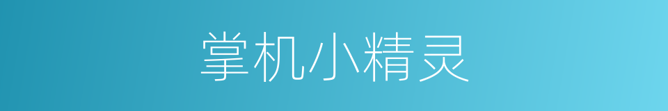 掌机小精灵的同义词