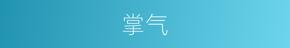 掌气的同义词