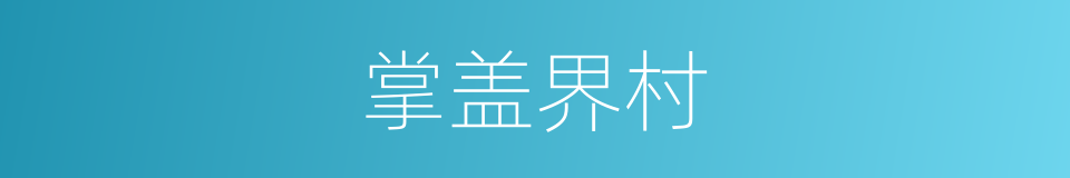 掌盖界村的同义词