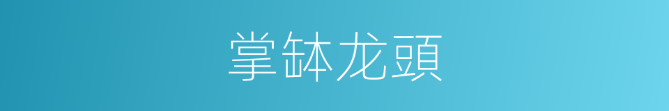 掌缽龙頭的同義詞