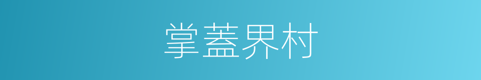 掌蓋界村的同義詞
