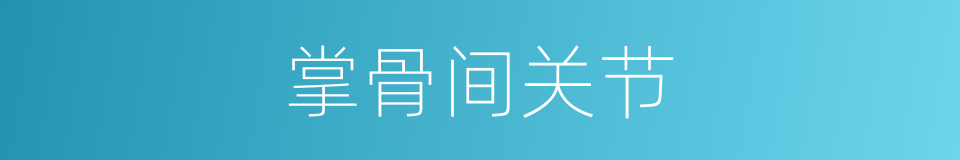 掌骨间关节的同义词