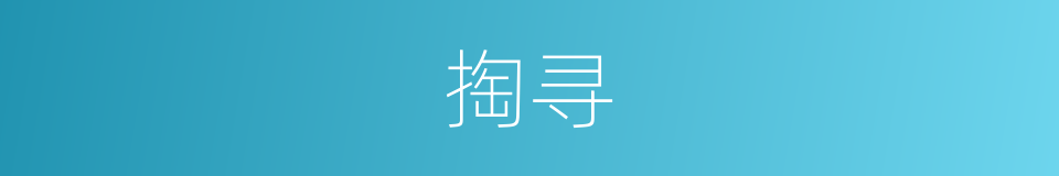 掏寻的同义词